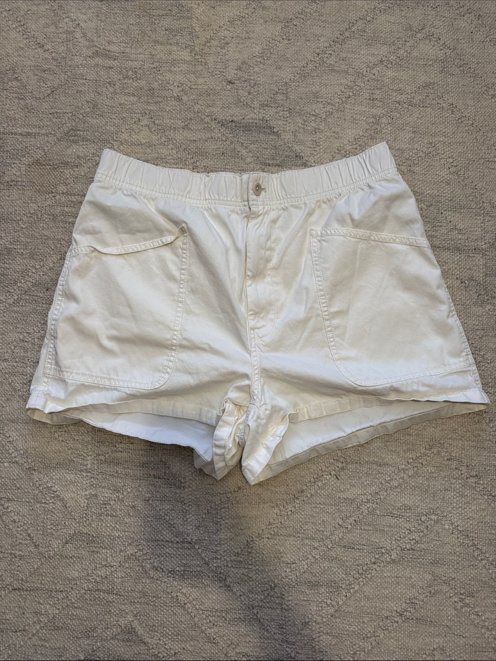 Madewell White High-Waist Elastic Shorts. Size 31. Never worn